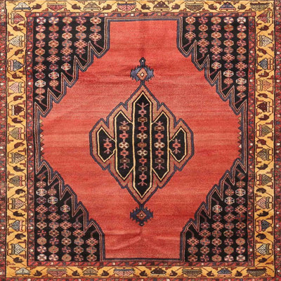 Tapis traditionnel rouge / noir