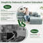 Modular 7-in-1 Cloud Sofa Bed - 255cm Chenille L-Shaped Sectional with 3 Pillows - Teal 