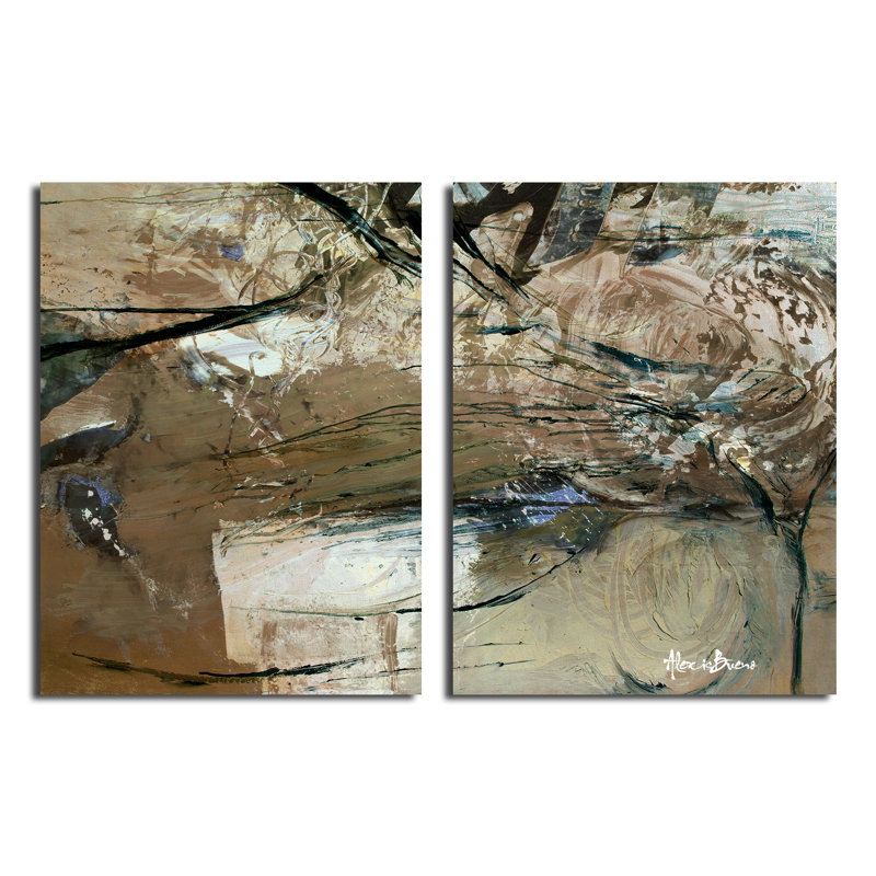 Ensemble de 2 reproductions d’art graphique sur toile « Smash XVIII » par Tristan Scott
