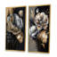 «Golden Gothic Floral Bouquet», 2 pièces sur toile-960228943-960228978