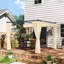 Outsunny 3 x 3(m) Pergola w/ Retractable Roof Canopy Curtains Charcoal-1324629883