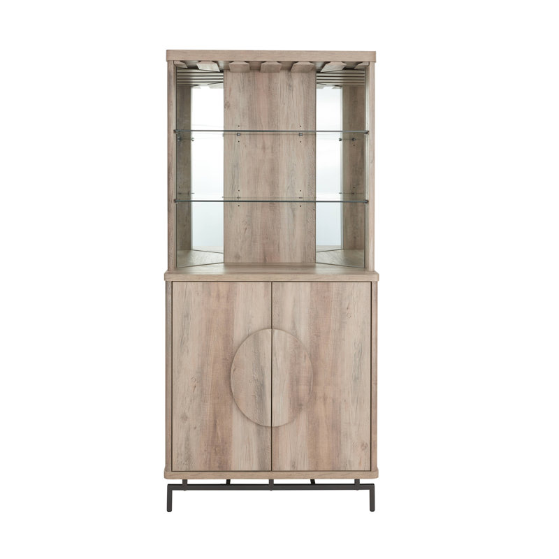 Armoire de bar d'angle, Gris délavé