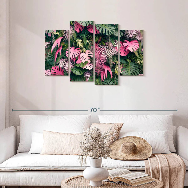 Harnek rose d'été Monstera, H 27 po x l 43 po