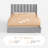 Linen Upholstered Platform Bed with 2 Drawers, Storage Bed Frame With Charging Station-1867787579