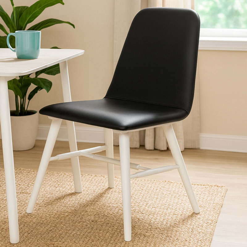 Upholstered Faux Leather Dining Chair
