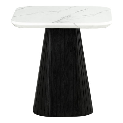 Housel Faux Marble Square End Table
