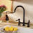 Ashfield Pull Down Double Handle Kitchen Faucet-35197639
