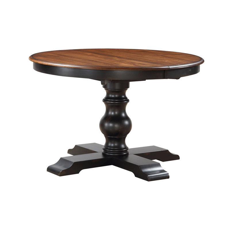 Iestyn Extendable Pedestal Dining Table, Spice