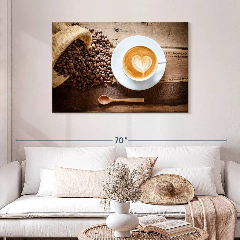 Yarlin Latte Coffee, 30" H x 45" W