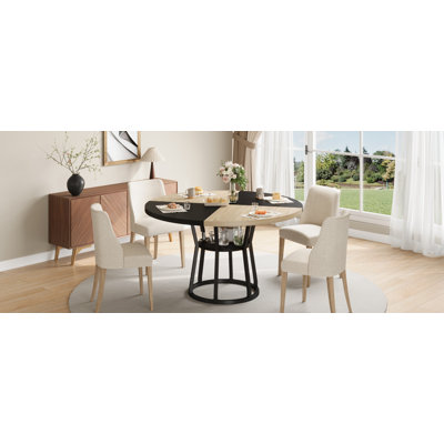 Round Metal Base Dining Table