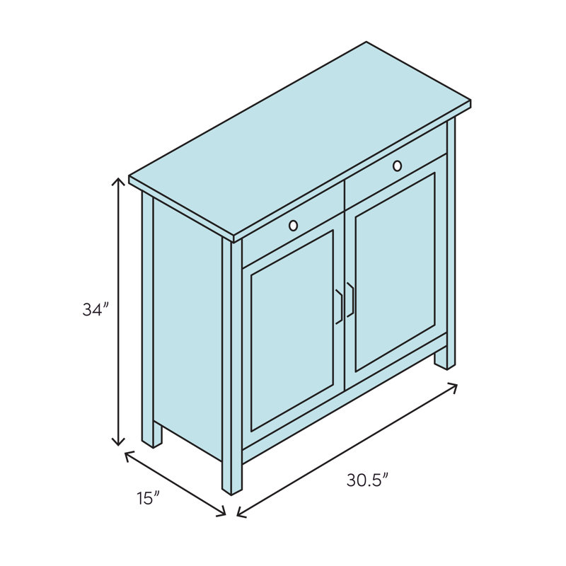 Sabatini Solid Wood Accent Cabinet