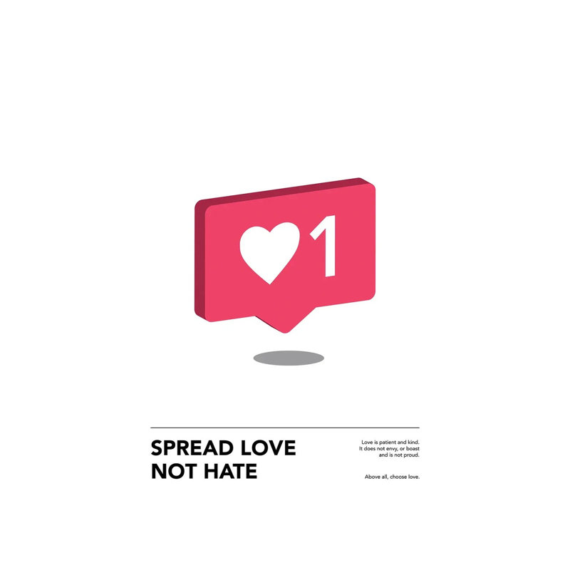 Spread Love by Avesix - Wrapped Canvas Print, 20.32 cm H x 30.48 cm W
