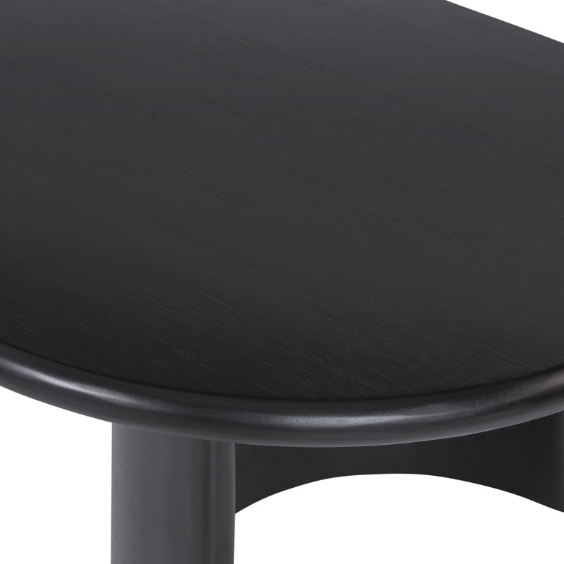 Paden Coffee Table, 17" H x 27" L x 51" W, Aged Black Acacia