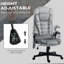 Fauteuil de bureau à 6 points de massage vibrant et gris lombaire