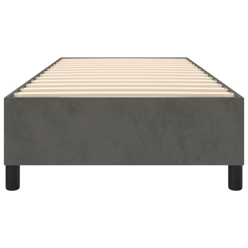 Bed Frame Velvet, Single (3'), Dark Grey