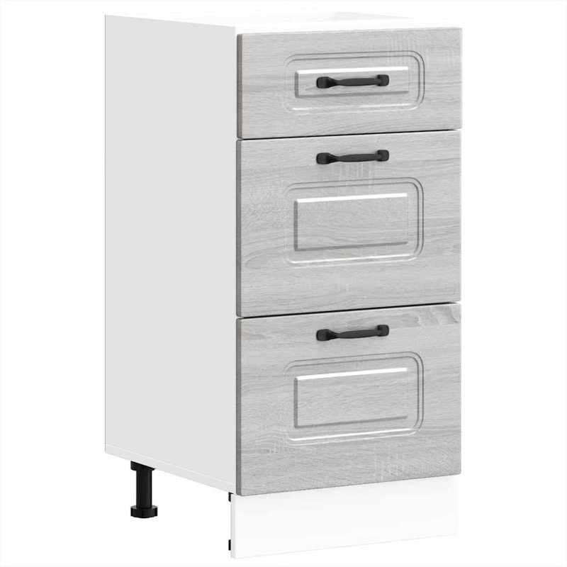 Kitchen Base Cabinet Kalmar Engineered Wood, Grey Sonoma