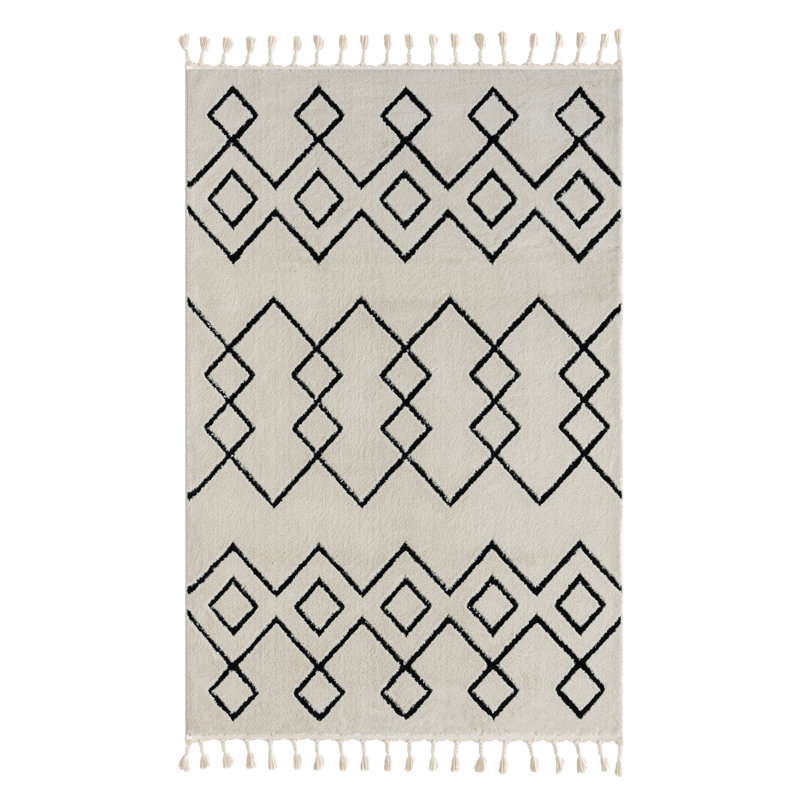Mystic Tapis white Rug, Rectangle 140 x 200cm