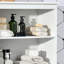 Petit buffet moderne avec huche, garde-manger 4 portes, armoire de rangement autoportante
