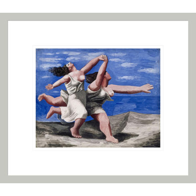 (Deux femmes qui courent sur la plage (la course) par Pablo Picasso - impression giclée encadrée
