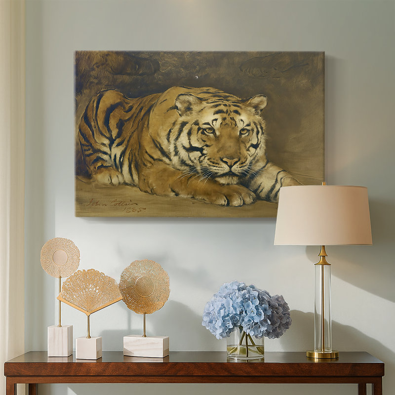A Tiger-John Collier-Gallery, toile tendue - 1885, 24 po x 36 po