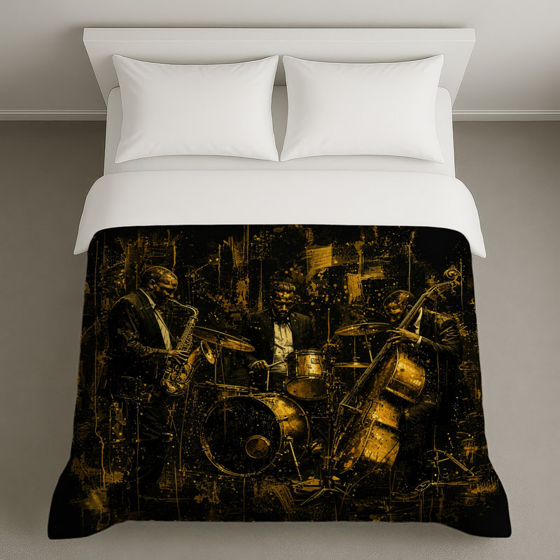 Housses de couette Jazz Music Band, Lit simple