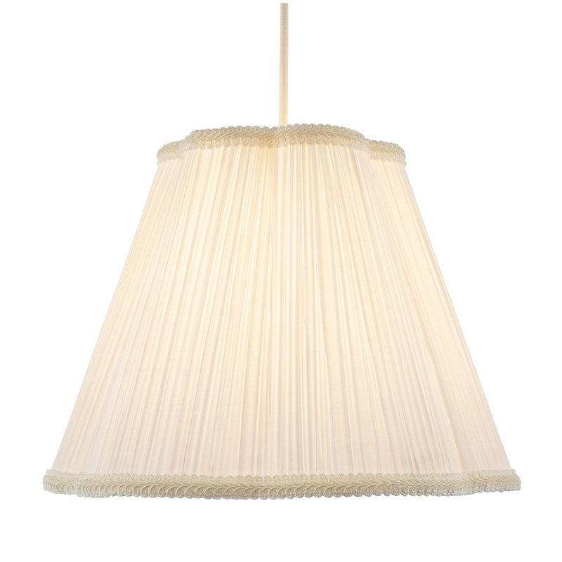22cm H Fabric Empire Lamp Shade ( No Direct Attachment Method ) in White