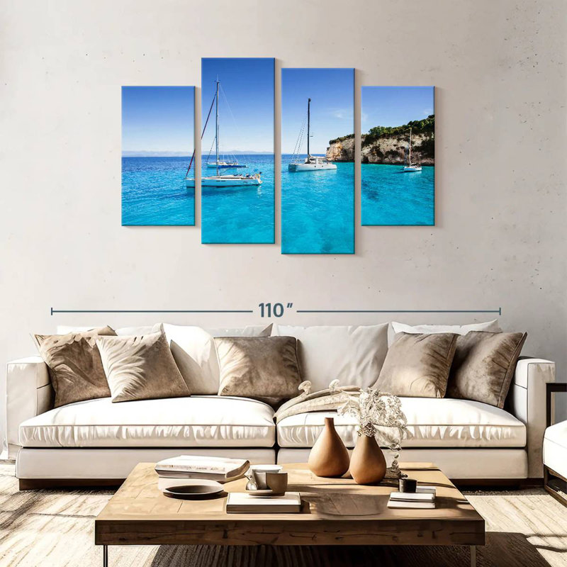 Mehar Paxos Island Sailboats, 48" H x 75" W