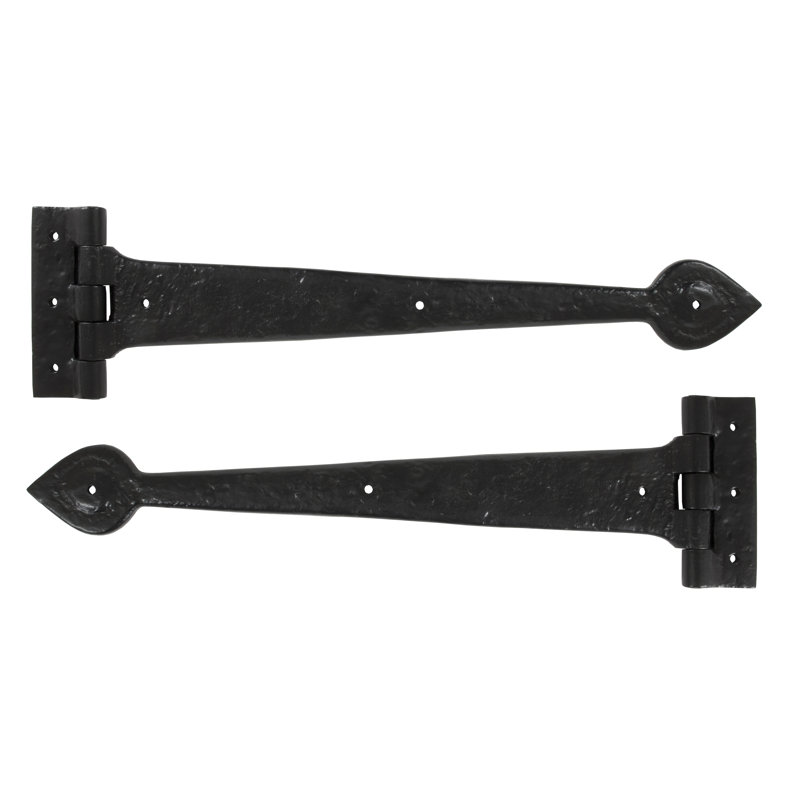 Pair Door Hinges, 10.6cm H x 41cm W x 1.5cm D