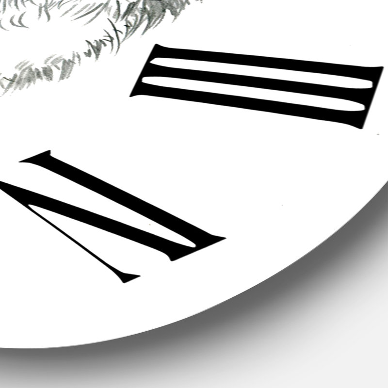 Portrait monochrome - horloge murale, Moyenne