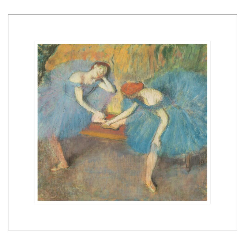 «Two Dancers at Rest or Dancers in Blue» par Edgar Degas - impression giclée encadrée, H 17,75 po x l 18,72 po
