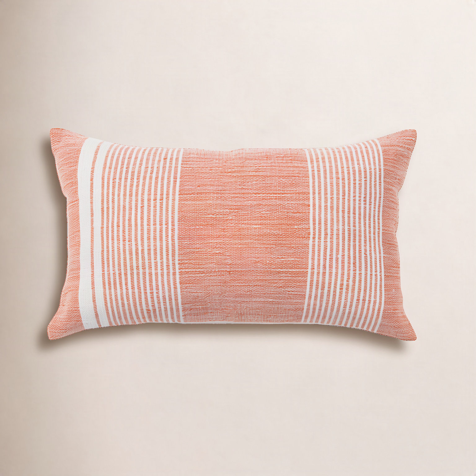 Aelin Pillow Cover, Orange/Light Gray, Pillow Cover Only - No Insert