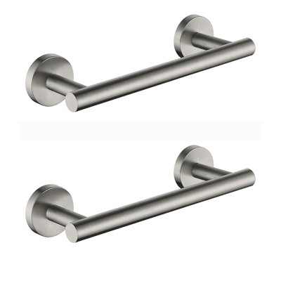 Ensemble de 2 barres à serviettes simples en acier inoxydable 9 po