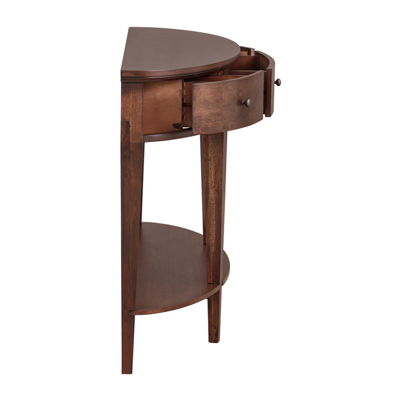 Table console moderne avec 3 tiroirs et 1 tablette pour le couloir, l'entrée et le salon, Espresso