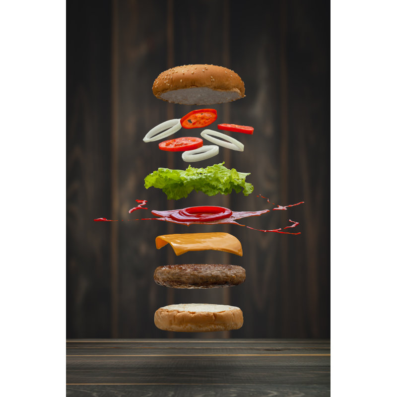 " Grilled Beef Burger " by Aeyzrio, 18" H x 12" W
