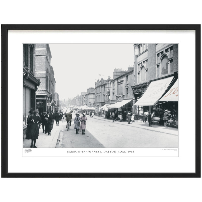 Barrow-in-Furness, Dalton Road 1918 by Francis Frith - Single Picture Frame Print, 60cm H x 80cm W x 2.3cm D