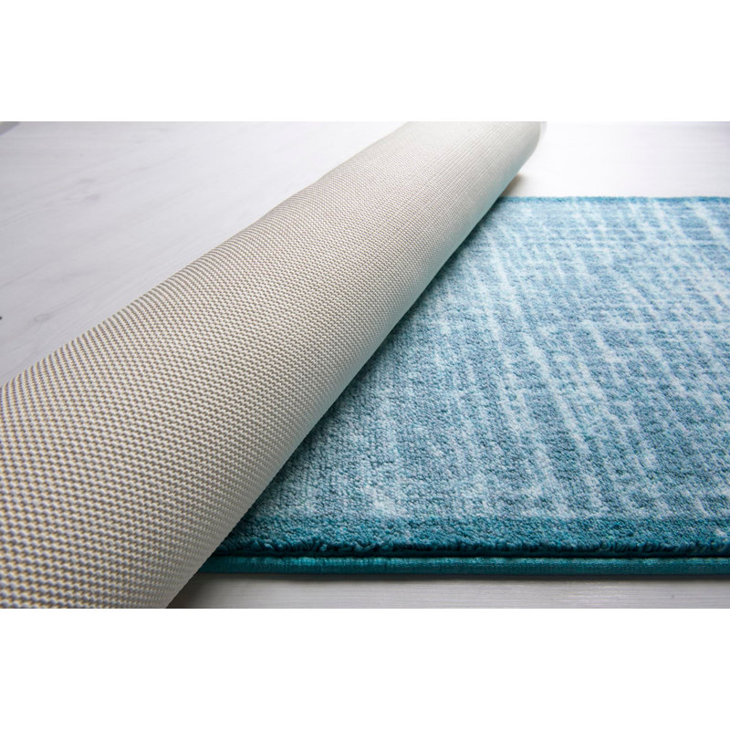 Ensemble de 2 tapis de bain Primiano, Bleu / blanc