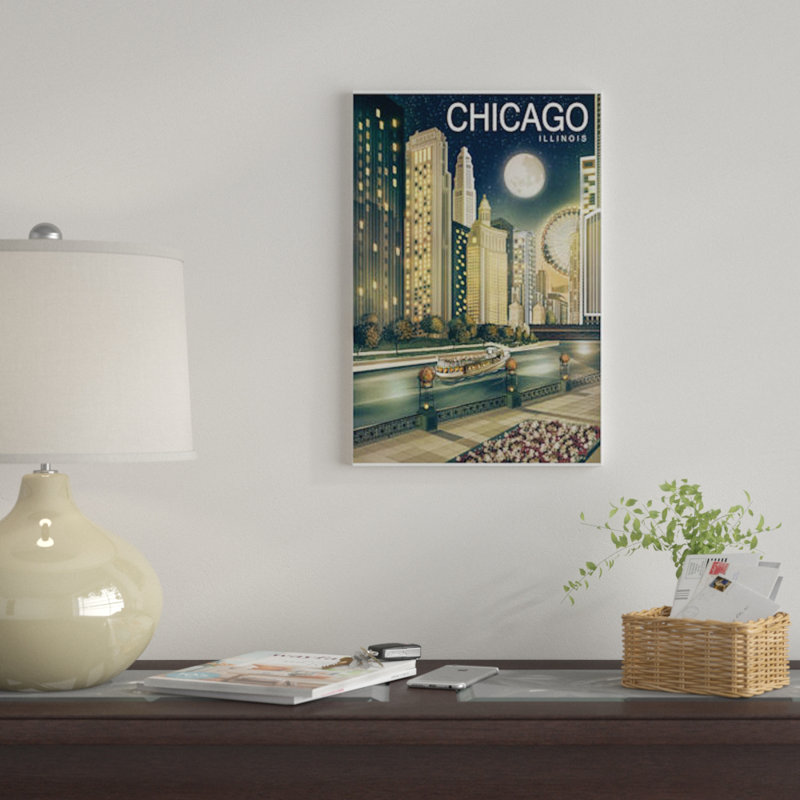 «Chicago II», impression sur toile, H 26 po x l 18 po x P 1,5 po, Toile tendue, Pas de tapis