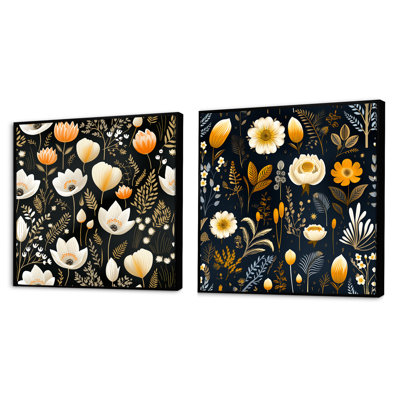 Ensemble de 2 cascades florales blanches rustiques enchantées