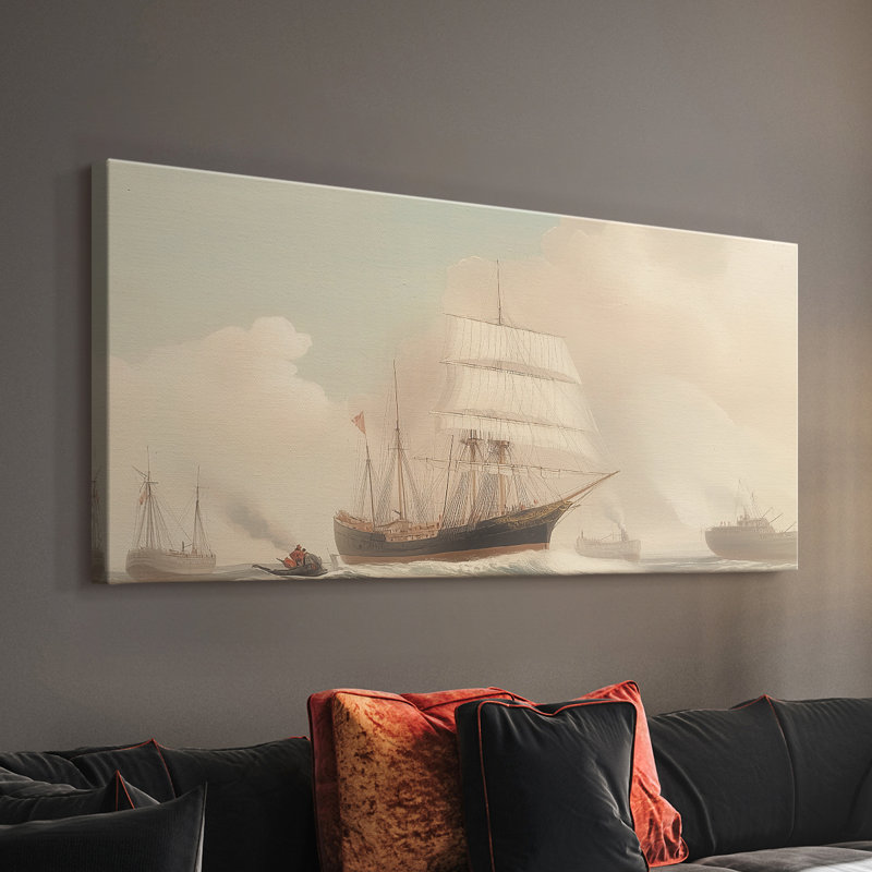 Série nautique-LX- Toile tendue avec châssis - Prêt à accrocher, H 24 po x l 48 po