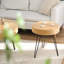Ensemble de 2 tables basses gigognes en bois naturel Farmhouse