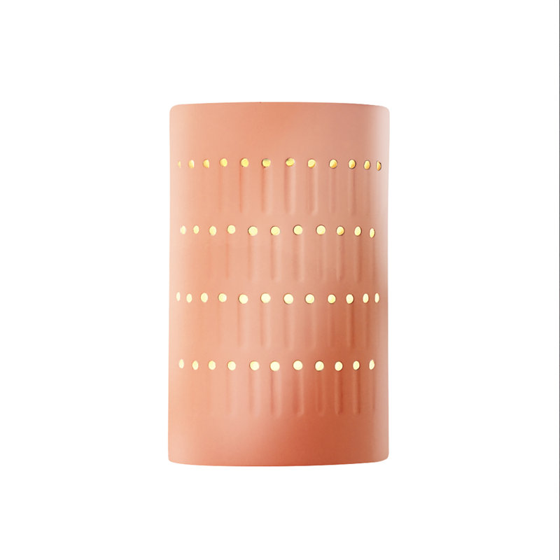 Ambiance Ceramic LED Flush Mounted Sconce, Gloss Blush