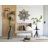 Leaf Design Aluminum Round Side Table
