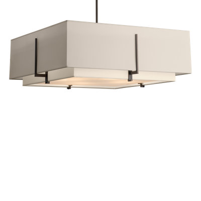 Luminaire suspendu carré unique à 4 lumières Exos