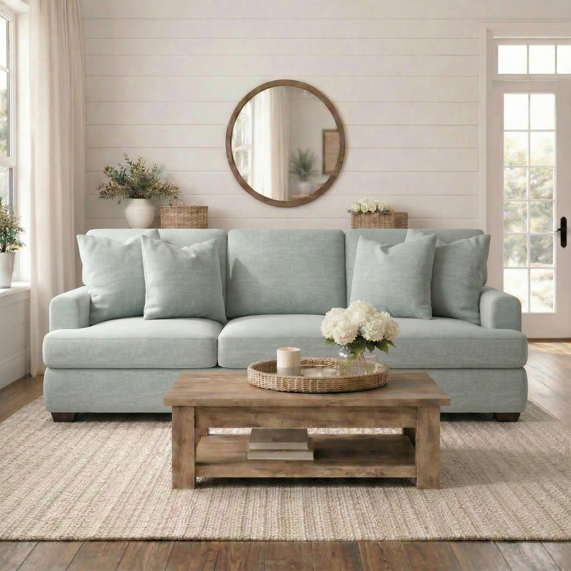 Emilio 90'' Upholstered Sofa, Conversation Capri