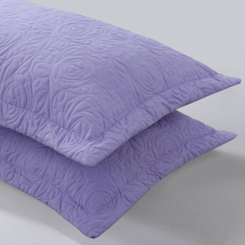 P-solid Shams Polyester Bedding, King, Lavender