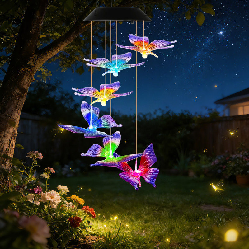 Décoration de jardin extérieure imperméable Butterfly, Rouge / bleu, 2