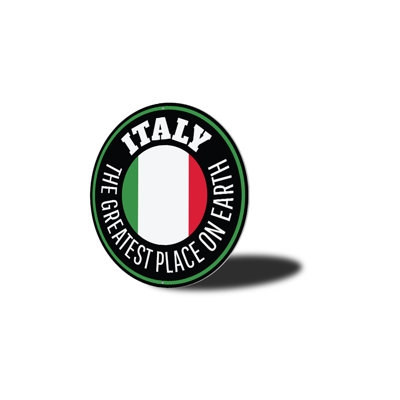 Plaque en aluminium Italie