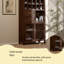 Nouvelle vitrine 31,5 "en noyer de style chinois avec compartiments de rangement