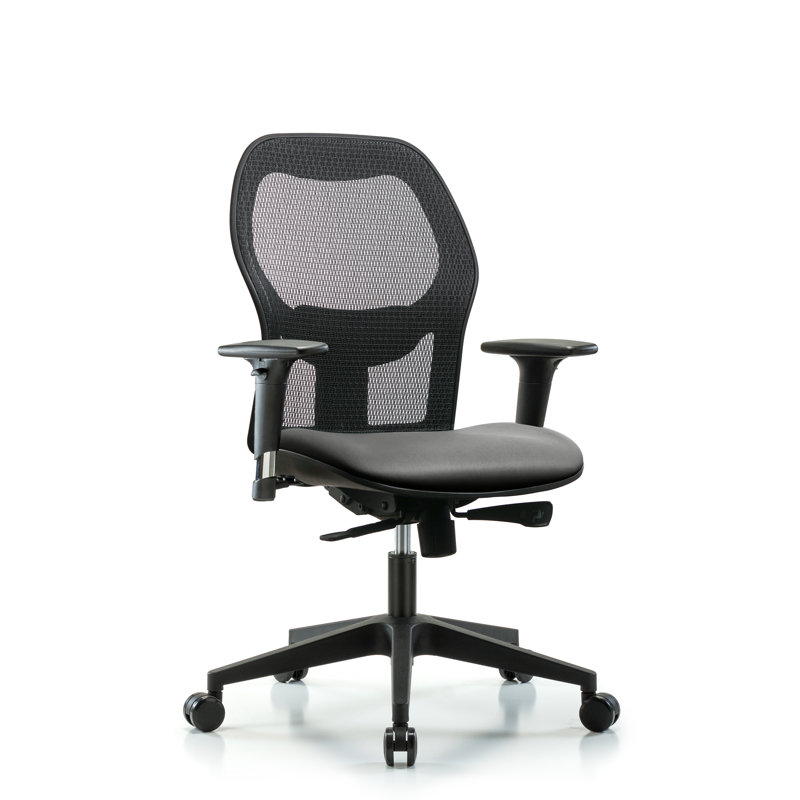 Chaise de travail ergonomique, Argenté, Roulettes, Oui