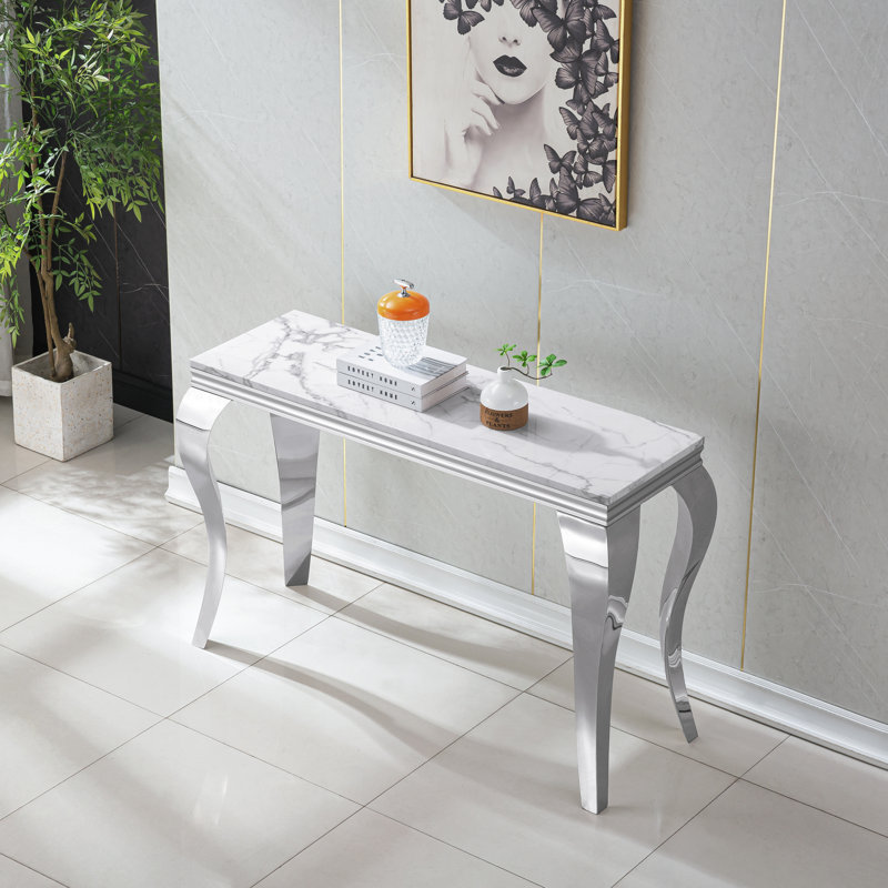 Ysella 46.85'' Console Table, Silver